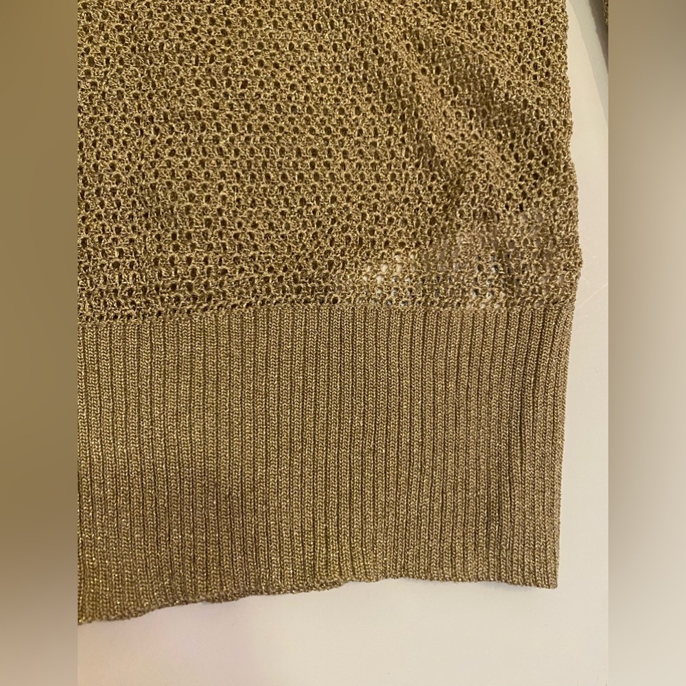 MICHAEL Michael Kors sheer gold sweater size XS - Picture 12 of 13